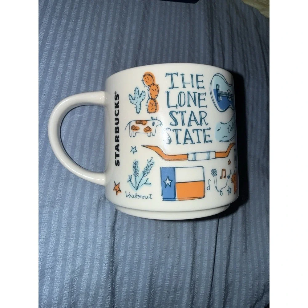 Starbucks TEXAS Lone State Been There Series 14 oz Coffee Tea Mug Western No Box